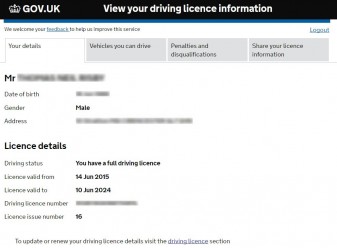 DVLA Driver Licence Check Details